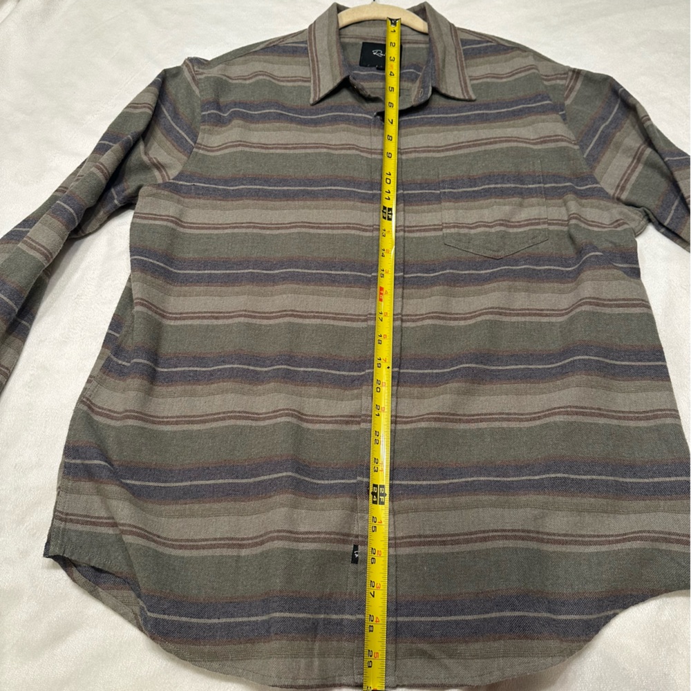 Men's Large Rails Runson Flannel Shirt‎ in Redwood Stripe - Picture 5 of 10